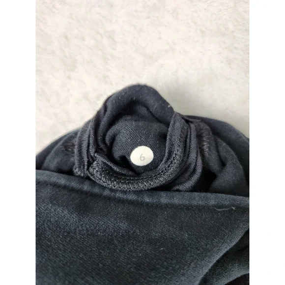 Lululemon Athletica Flashback Pullover Hoodie Sweatshirt Black Oversized Size 6 - Picture 8 of 10